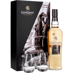 Glen Grant 12 Ans Scotch Whisky Coffret + 2 Verres