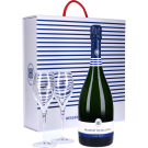 Champagne Besserat de Bellefon Coffret Bleu Brut 1 bouteille + 2 flûtes